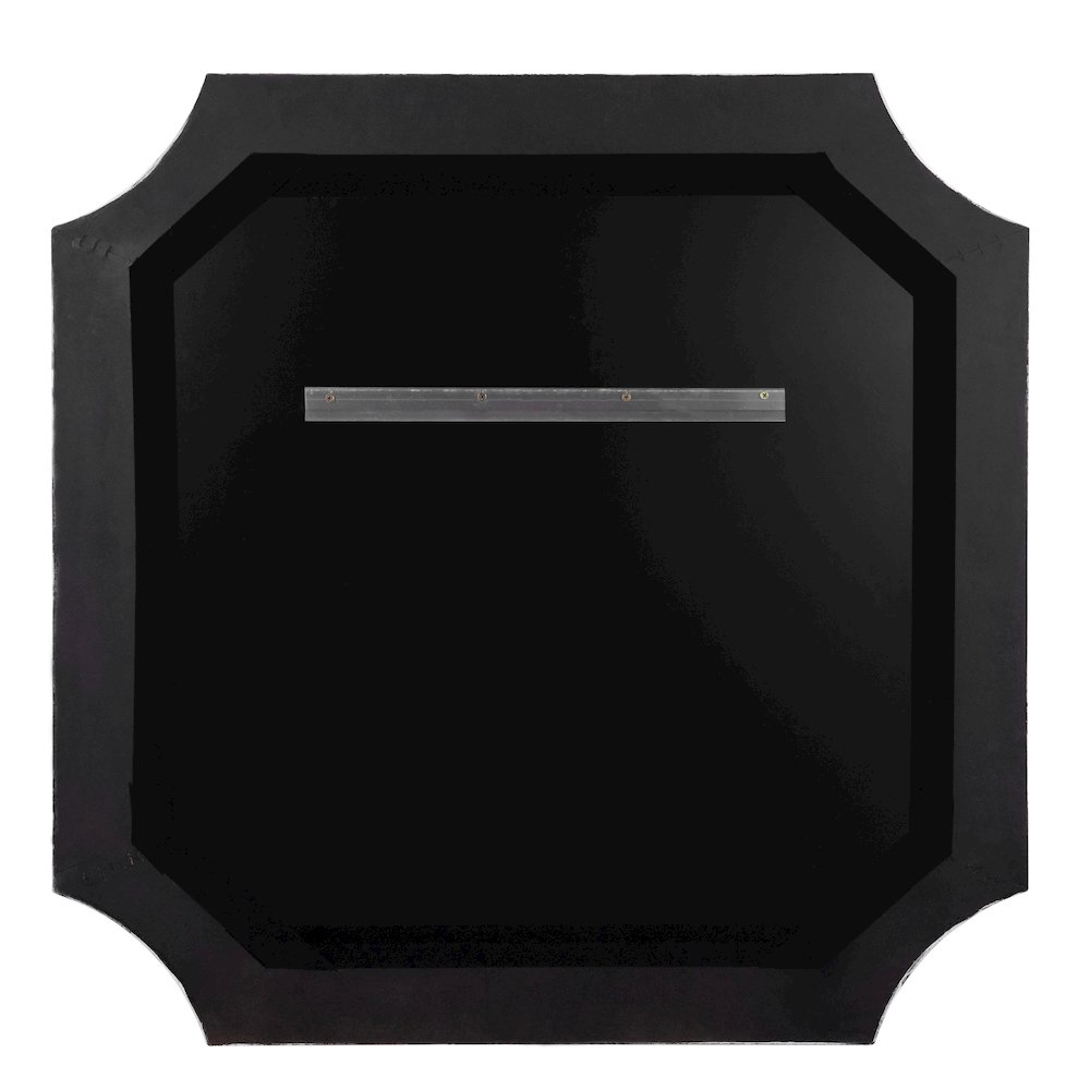 Farra 36x36 Wall Mirror - Cerused Black/Weathered Brass. Picture 4