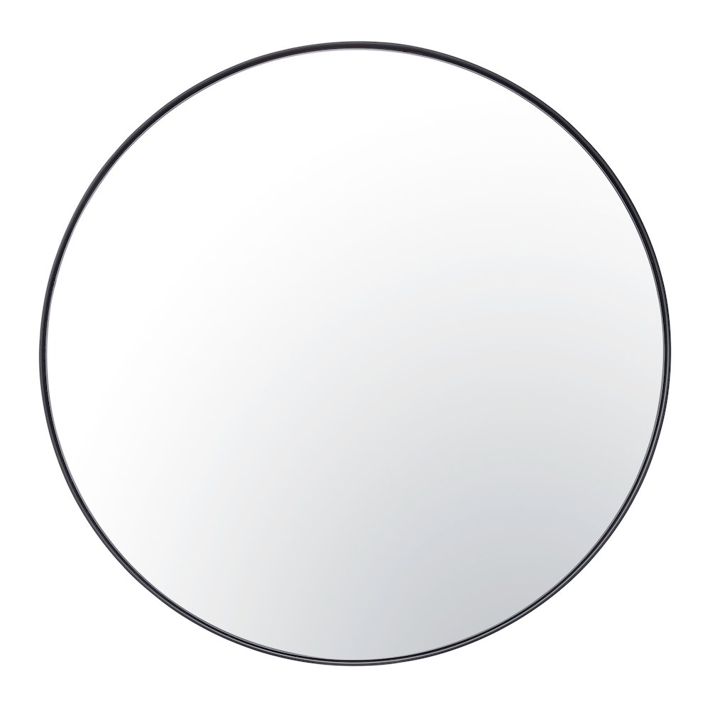 Tablet 30-in Round Wall Mirror - Black. Picture 1