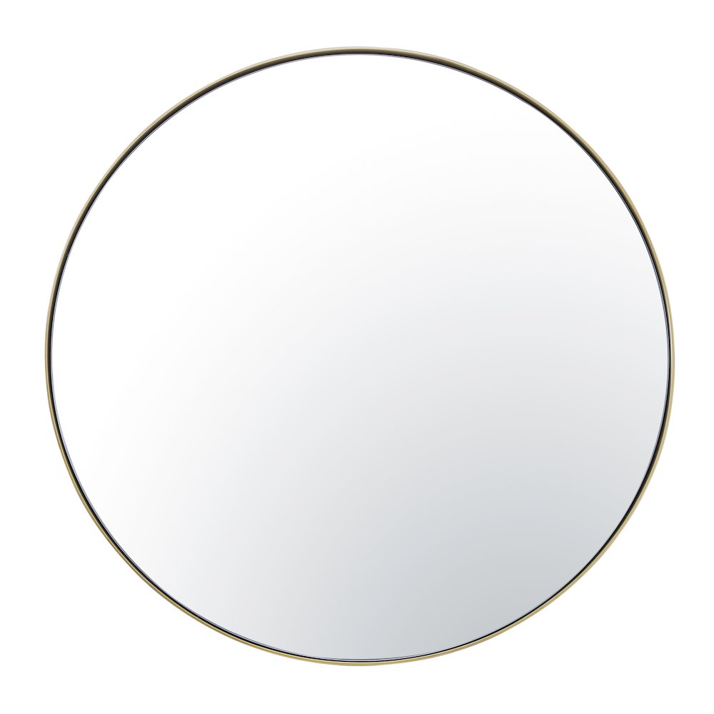 Tablet 30-in Round Wall Mirror - Gold. Picture 1