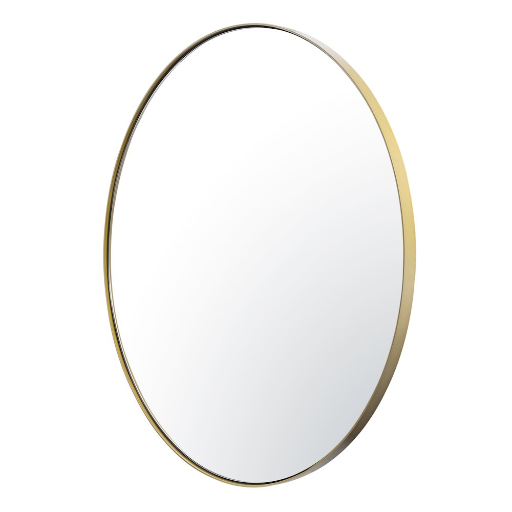 Tablet 30-in Round Wall Mirror - Gold. Picture 2