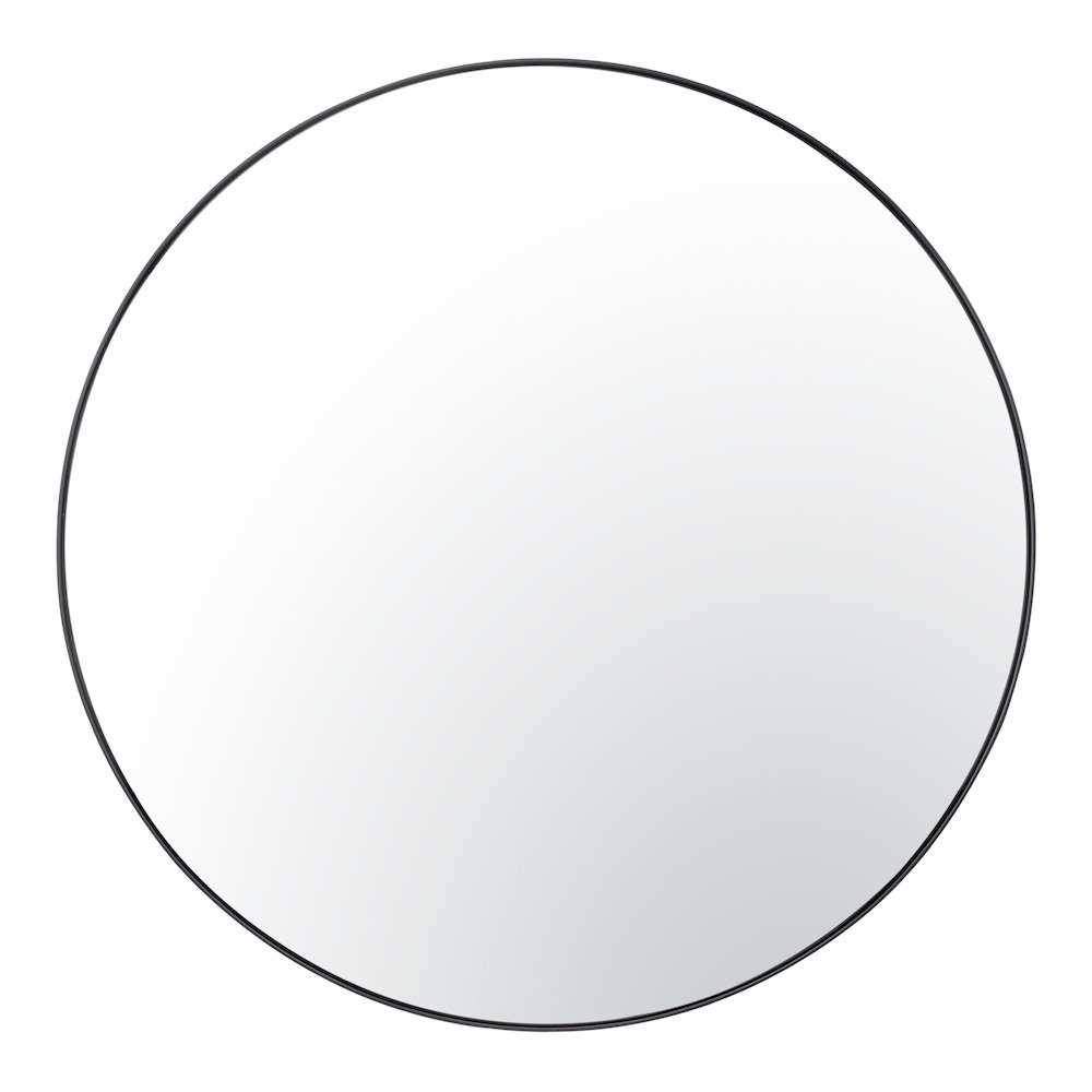 Tablet 40-in Round Wall Mirror - Black. Picture 1