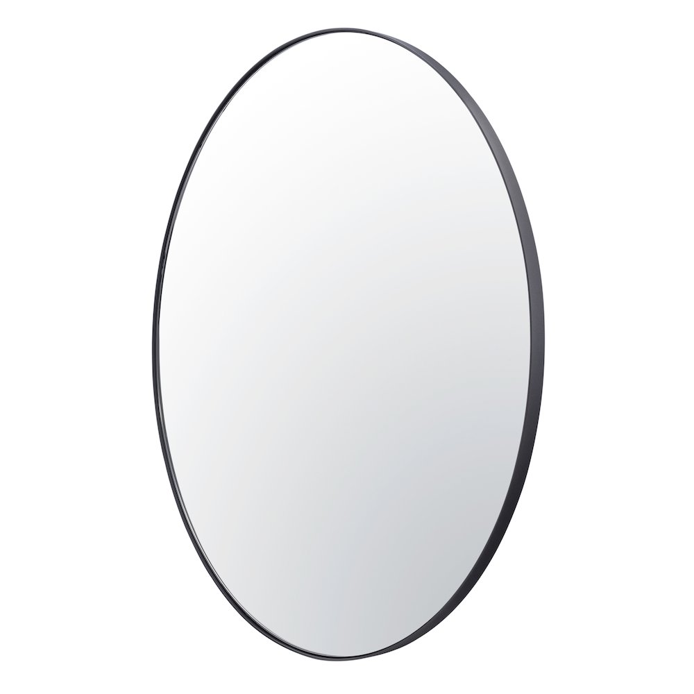 Tablet 40-in Round Wall Mirror - Black. Picture 2