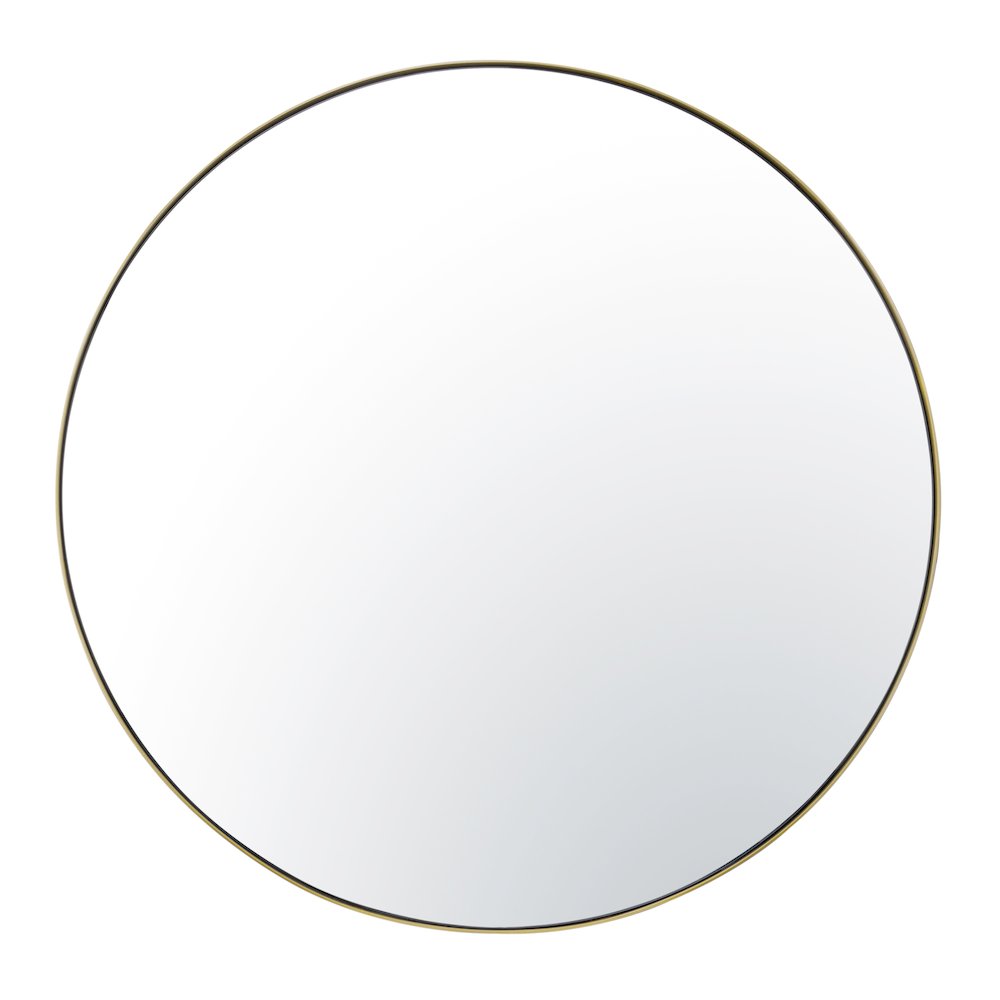 Tablet 40-in Round Wall Mirror - Gold. Picture 1