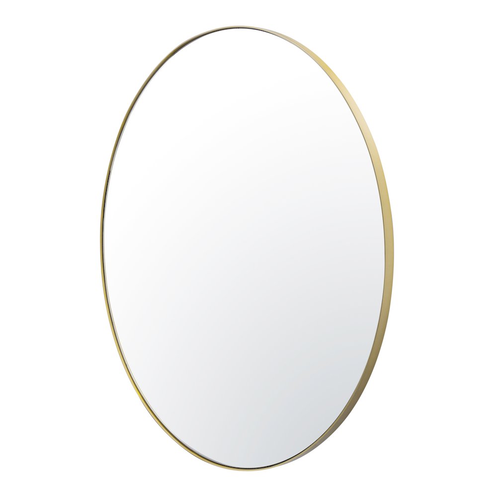 Tablet 40-in Round Wall Mirror - Gold. Picture 2