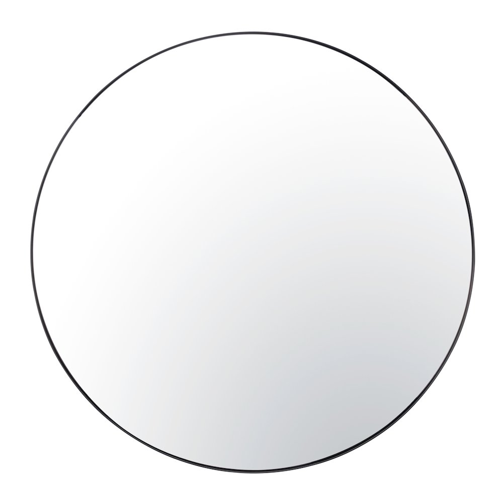 Tablet 50-in Round Wall Mirror - Black. Picture 1