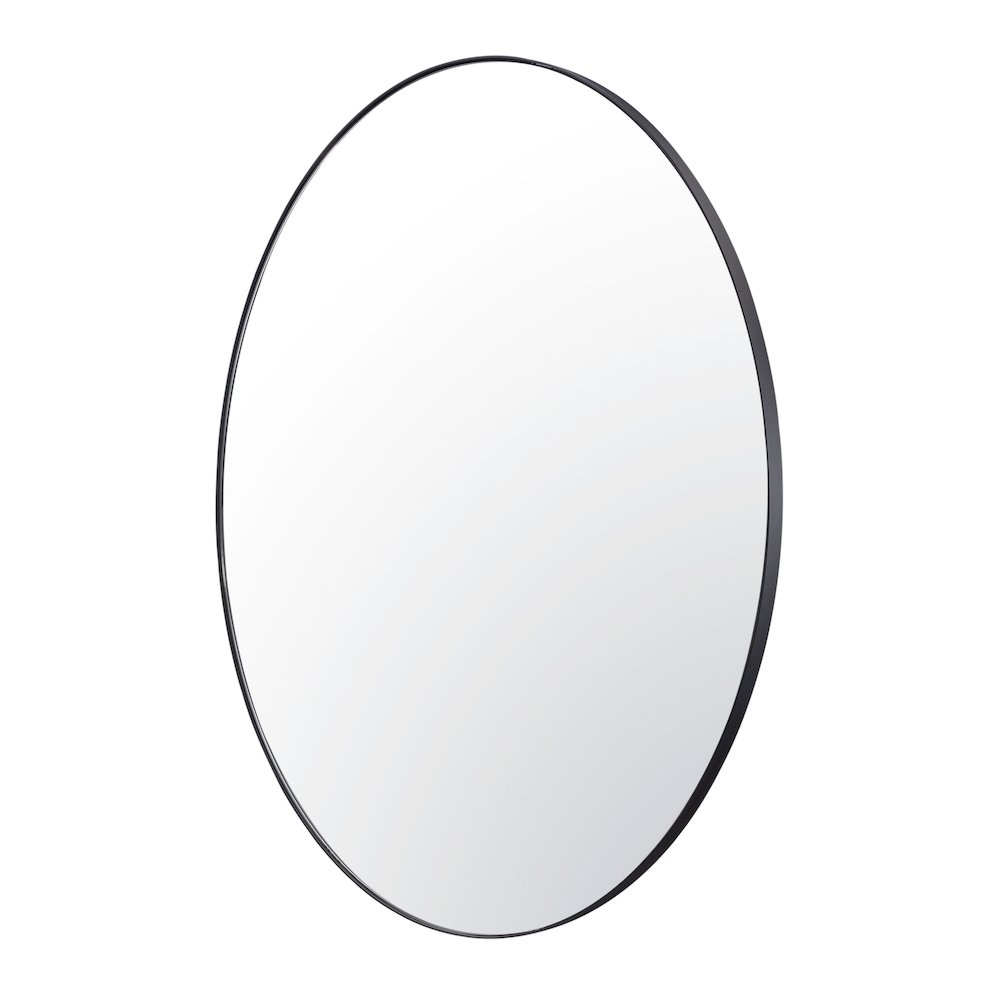 Tablet 50-in Round Wall Mirror - Black. Picture 2