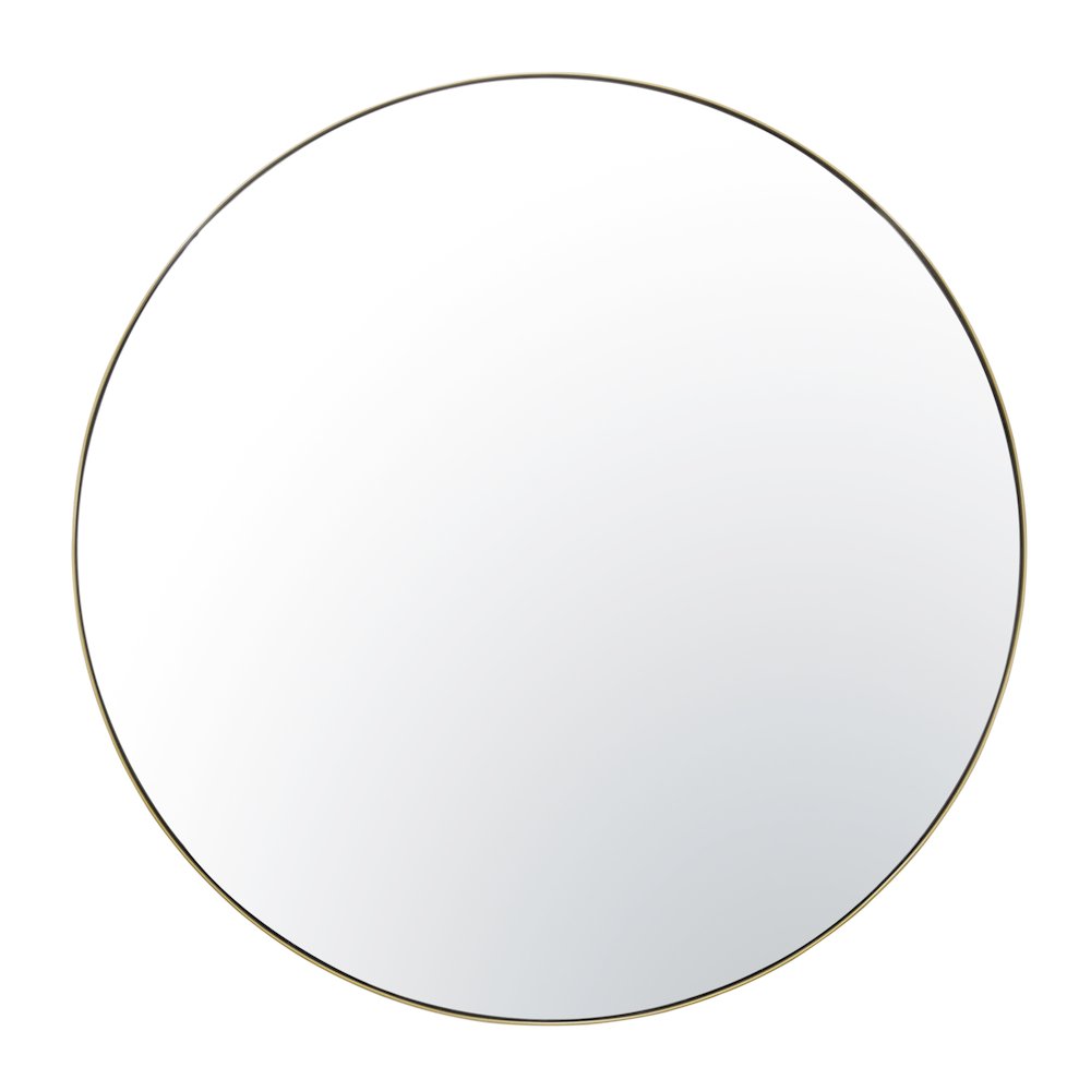 Tablet 50-in Round Wall Mirror - Gold. Picture 1