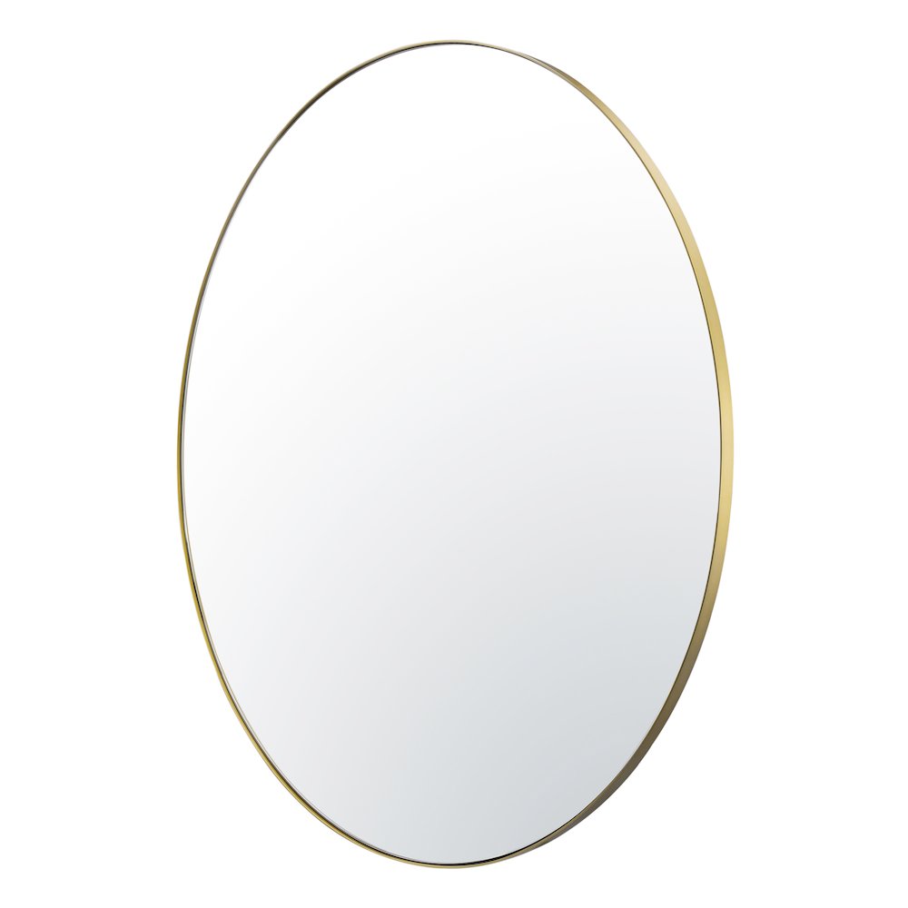Tablet 50-in Round Wall Mirror - Gold. Picture 2