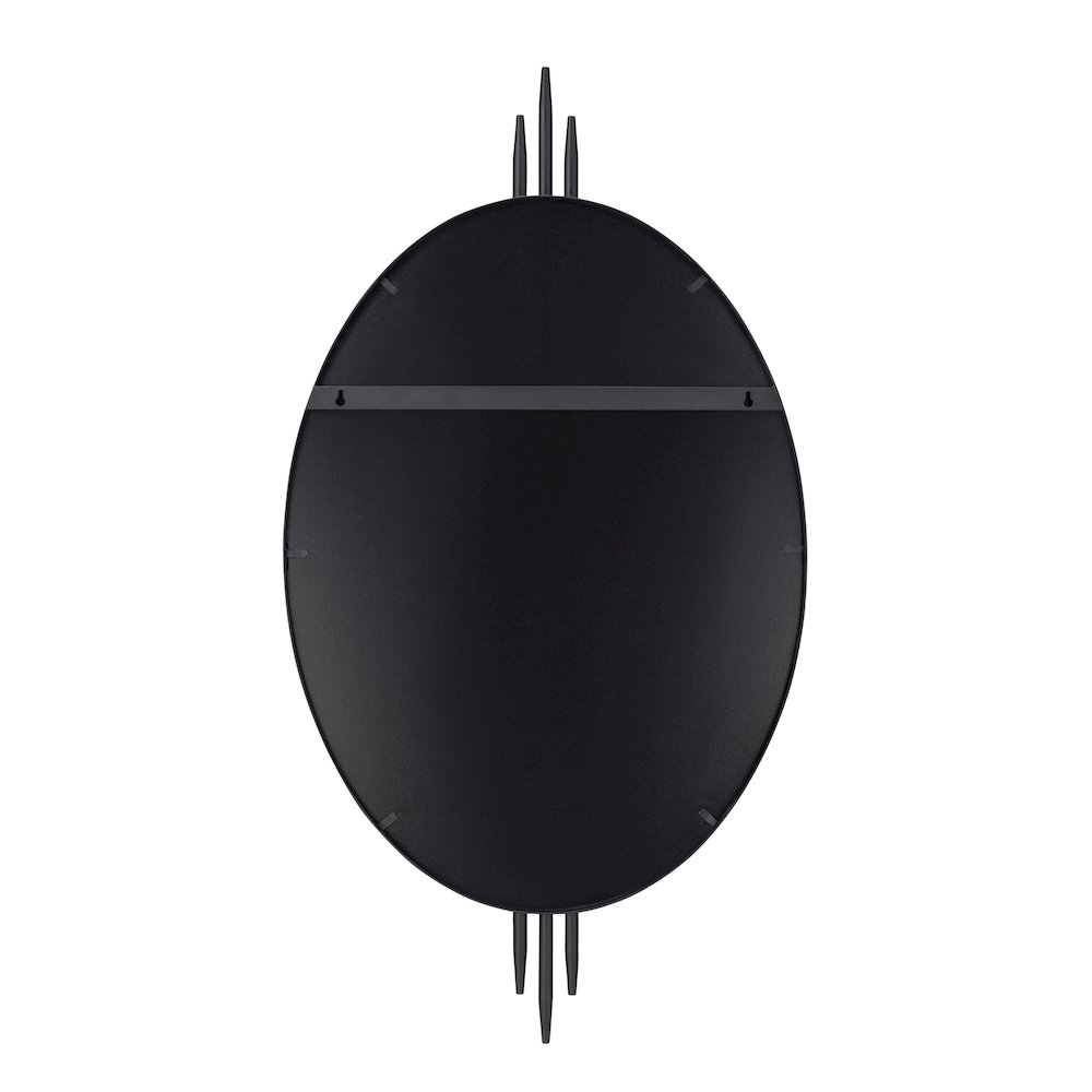 Propaganda 22x41 Oval Wall Mirror - Black. Picture 3