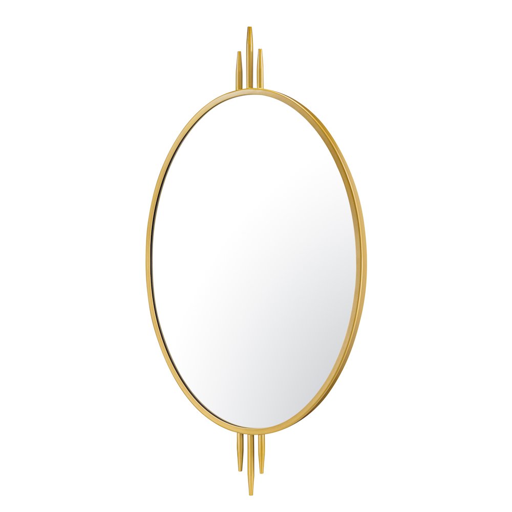 Propaganda 22x41 Oval Wall Mirror - Gold. Picture 2