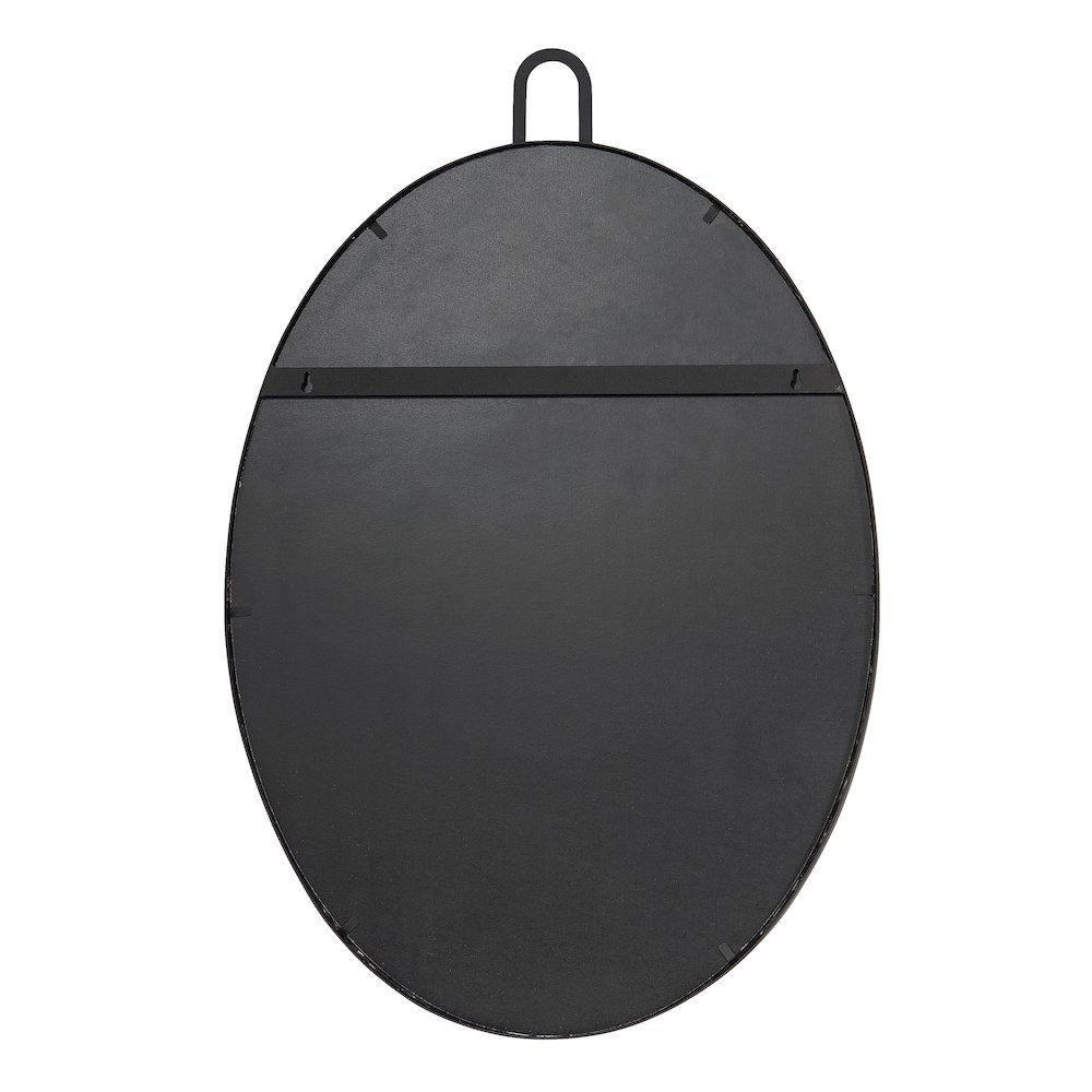 Stopwatch 22x30 Oval Powder Room Mirror - Black. Picture 3