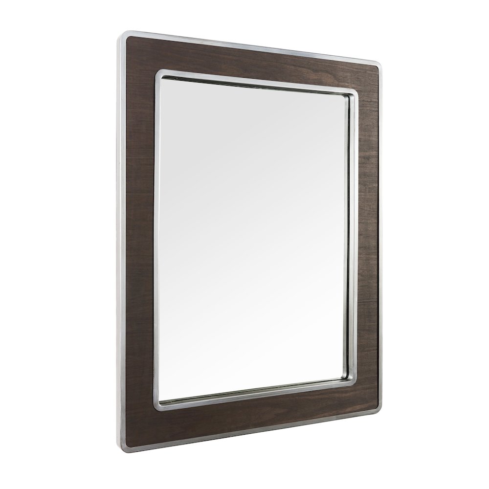 Macie Rectangular Wood and Metal Mirror. Picture 2
