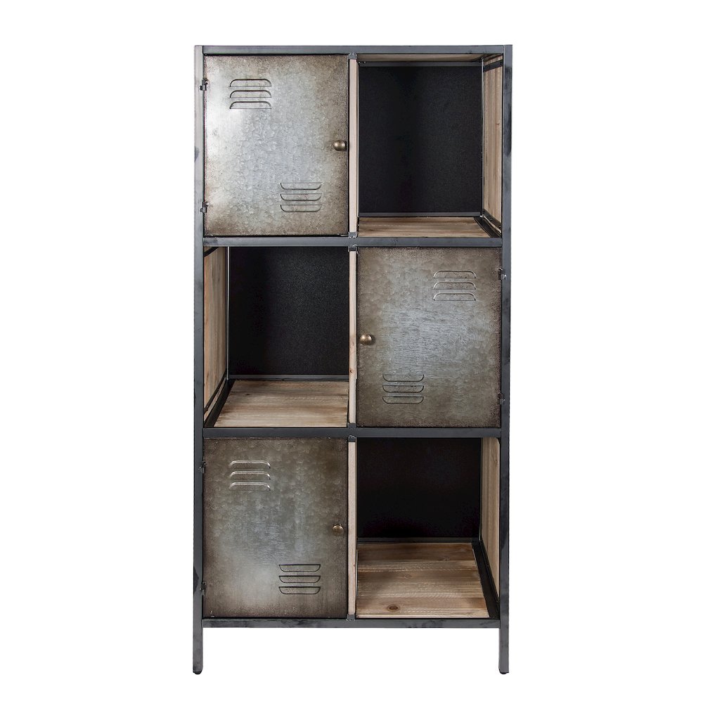 Jayce Rustic Cube Locker Bookcase. Picture 1