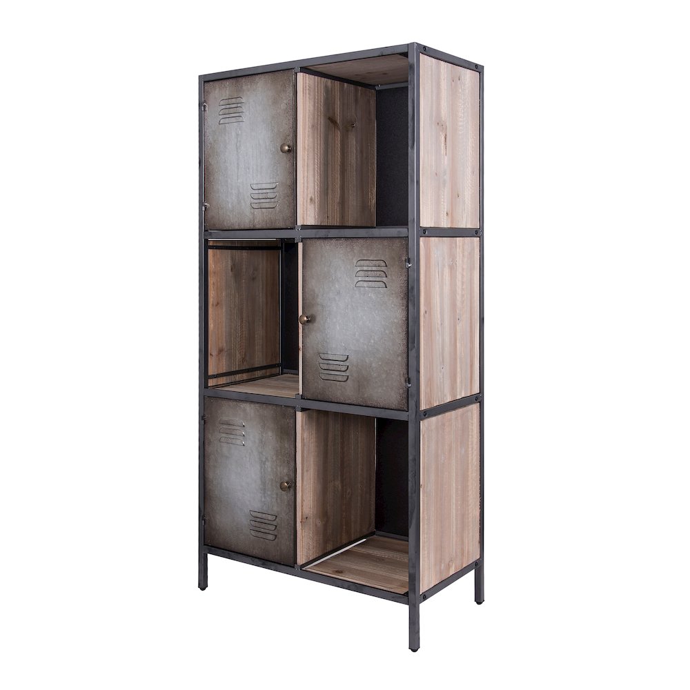 Jayce Rustic Cube Locker Bookcase. Picture 2