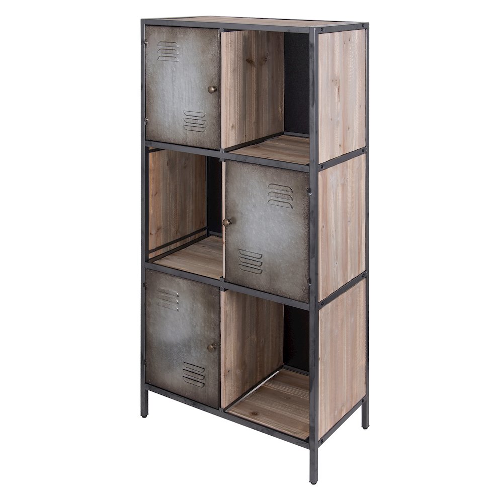Jayce Rustic Cube Locker Bookcase. Picture 3