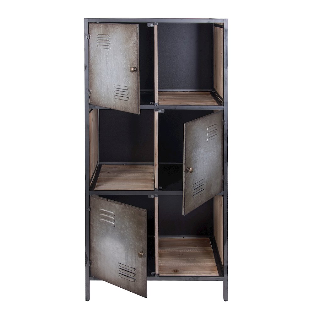 Jayce Rustic Cube Locker Bookcase. Picture 4