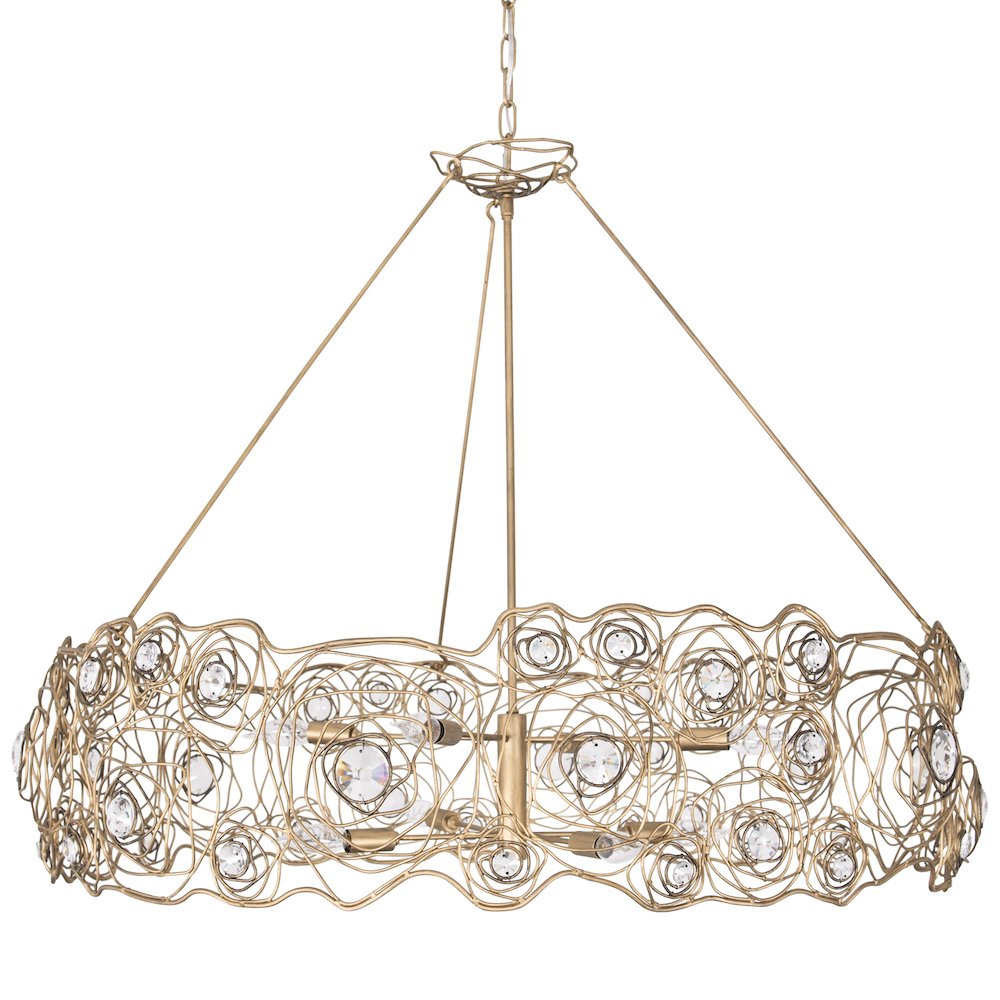Ethereal Rose 8-Lt Chandelier - Havana Gold Ombre. Picture 1