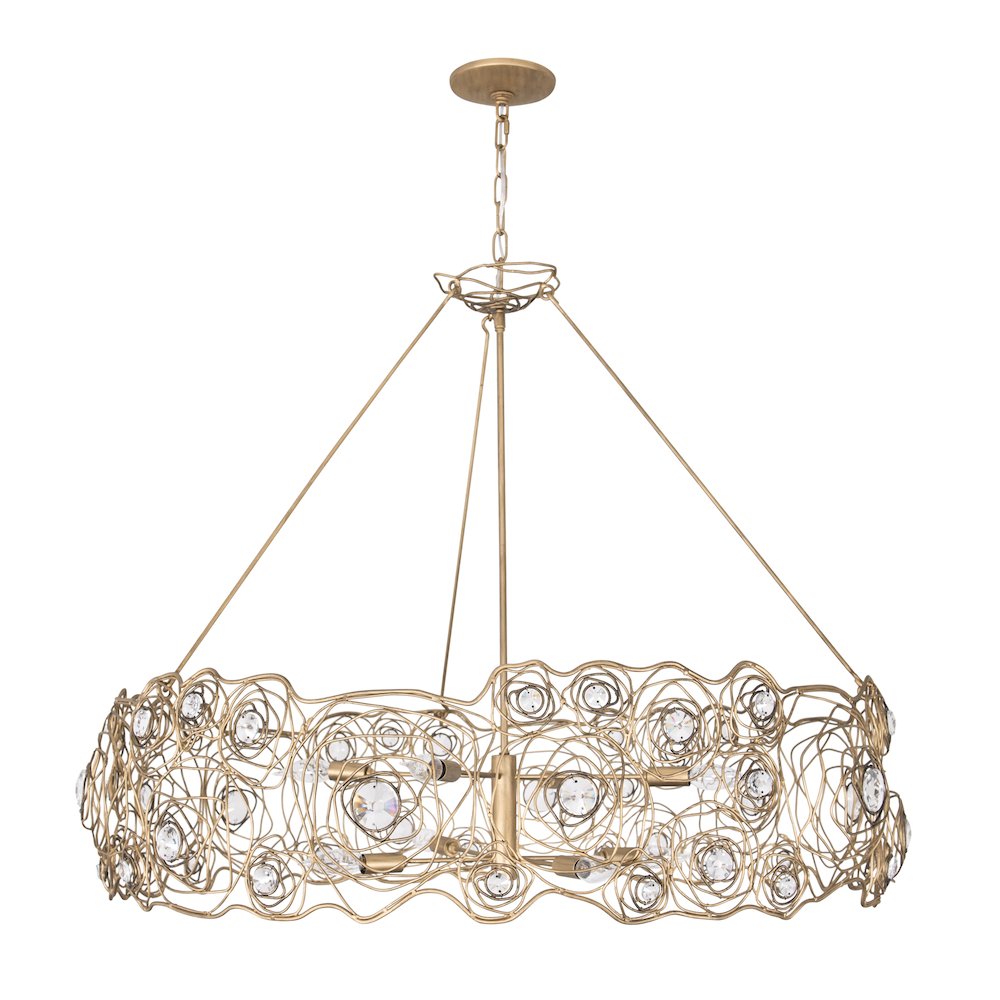 Ethereal Rose 8-Lt Chandelier - Havana Gold Ombre. Picture 2