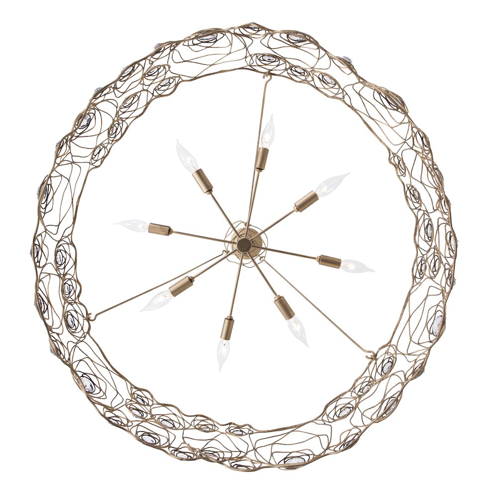 Ethereal Rose 8-Lt Chandelier - Havana Gold Ombre. Picture 3