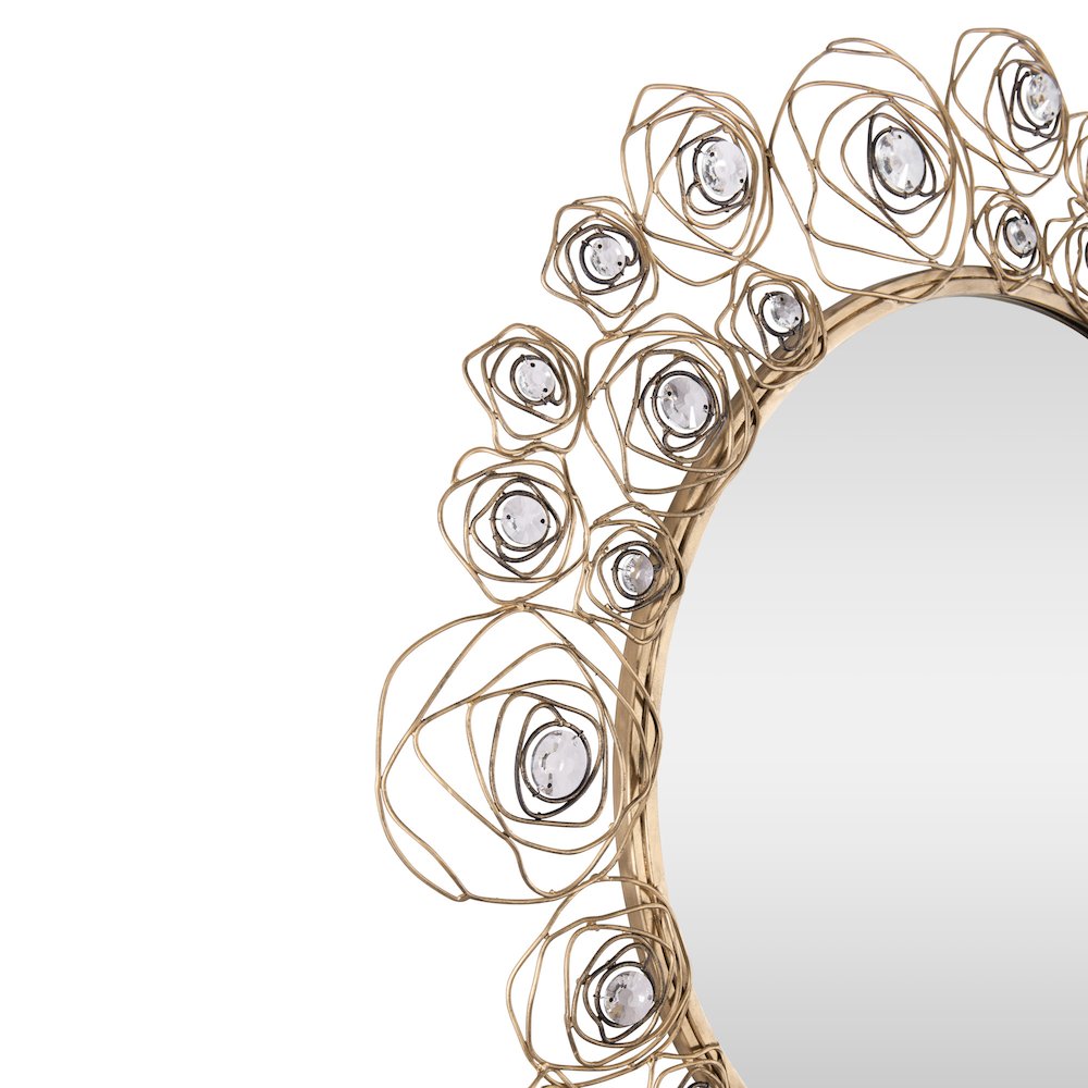 Ethereal Rose 38-in Wall Mirror - Havana Gold Ombre. Picture 4