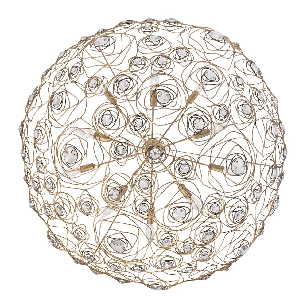 Ethereal Rose 10-Lt Inverted Pendant - Havana Gold Ombre. Picture 4