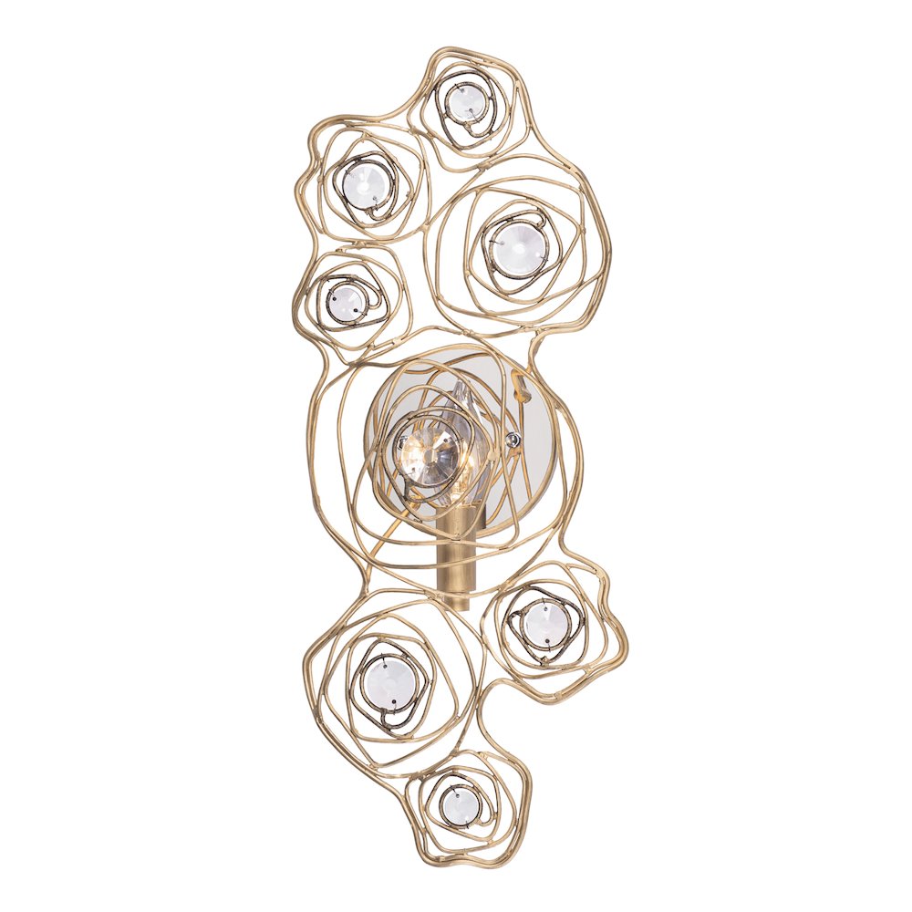 Ethereal Rose 1-Lt Sconce - Havana Gold Ombre/Polished Stainless Accents. Picture 1