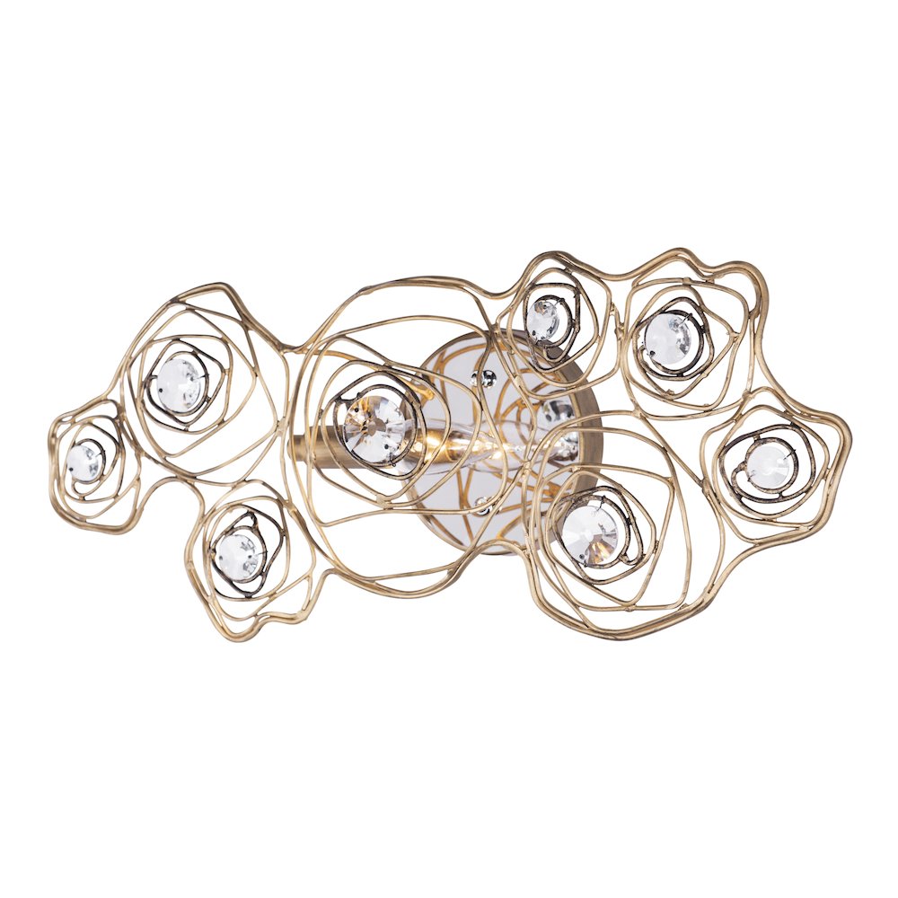 Ethereal Rose 1-Lt Sconce - Havana Gold Ombre/Polished Stainless Accents. Picture 3