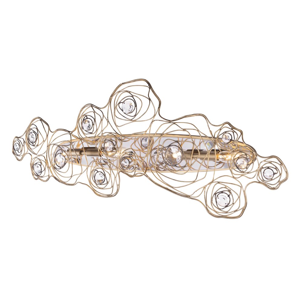 Ethereal Rose 4-Lt Sconce - Havana Gold Ombre/Polished Stainless Accents. Picture 3