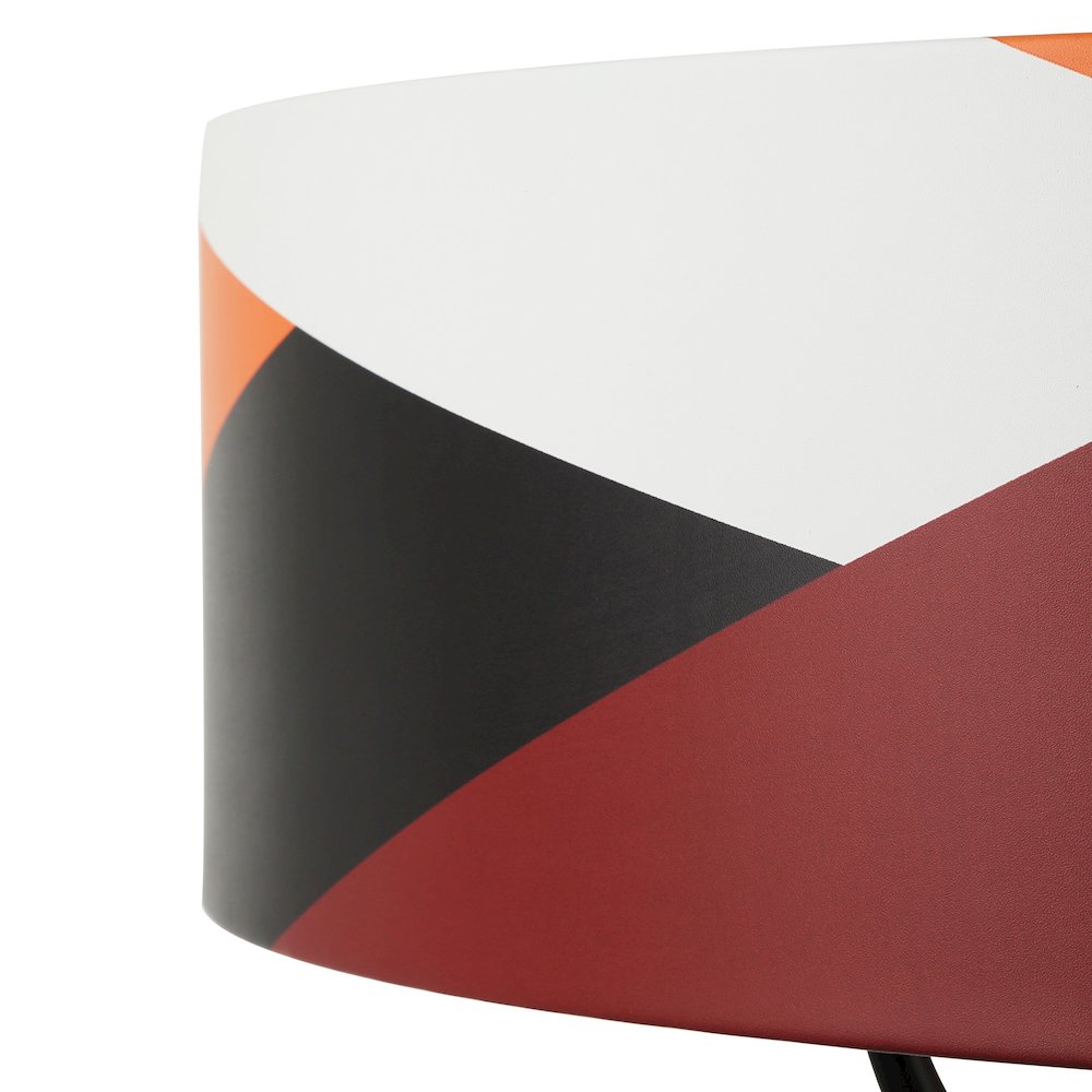 Patchwork 5-Lt Pendant - Black/Satin Brass/Patchwork. Picture 4