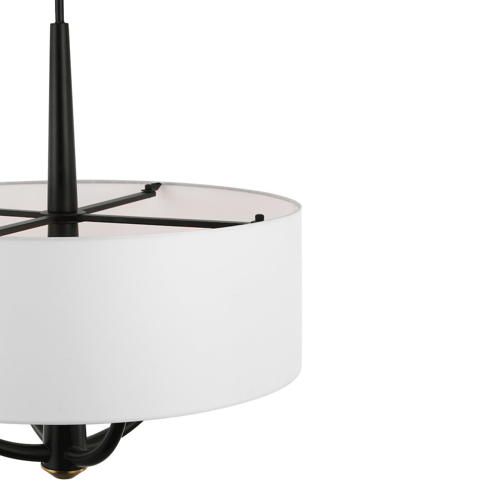 Patchwork 4-Lt Pendant - Black/Satin Brass. Picture 6