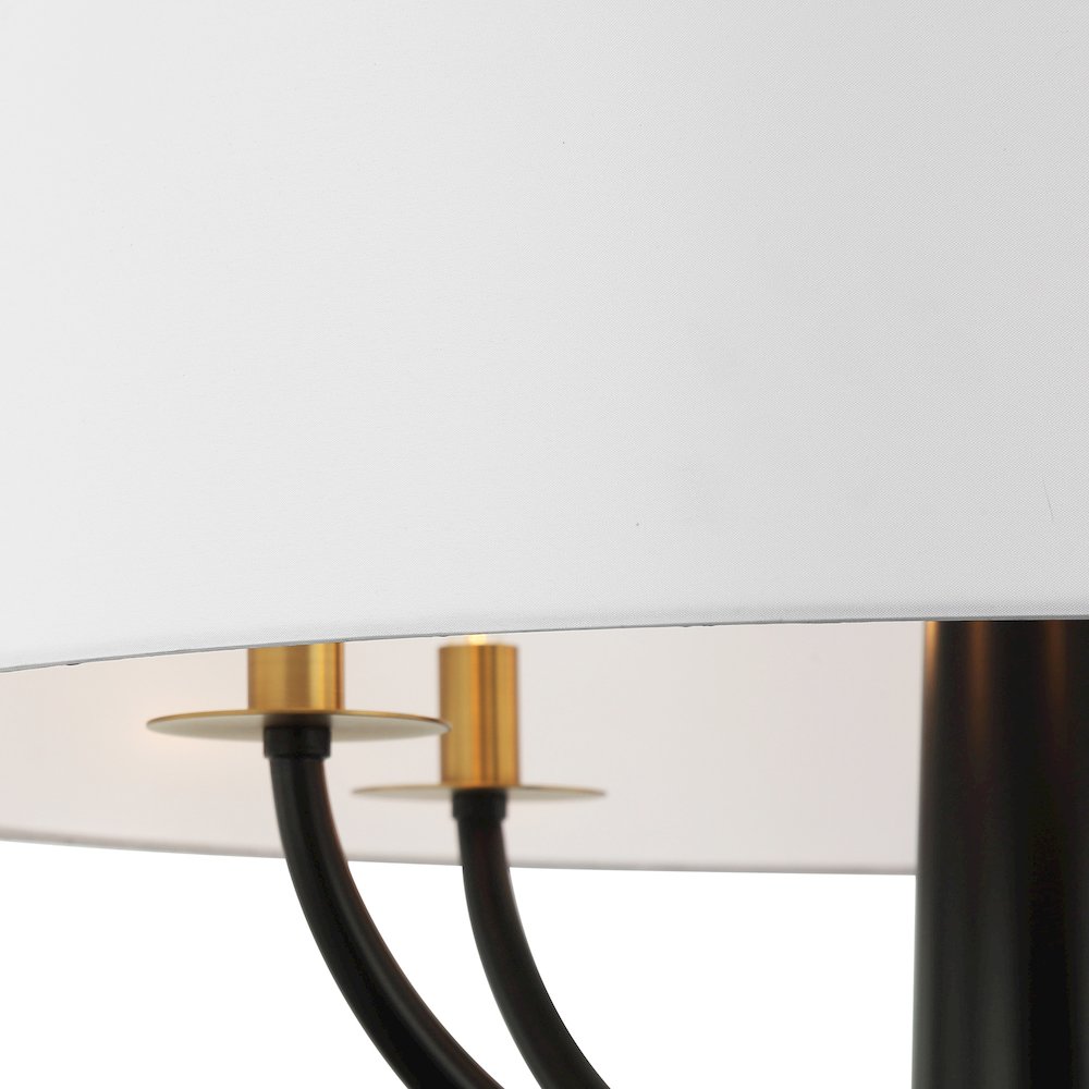 Patchwork 5-Lt Pendant - Black/Satin Brass. Picture 3