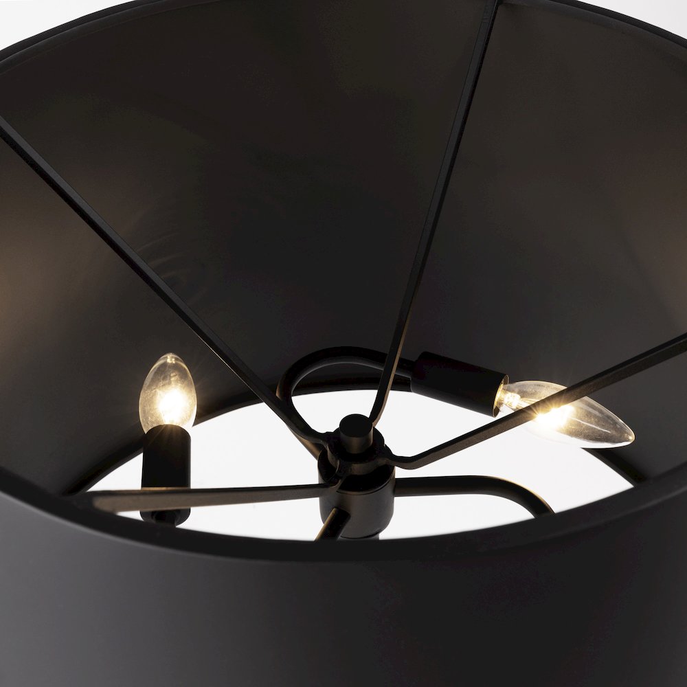 Giustino 3-Lt Table Lamp - Matte Black. Picture 6