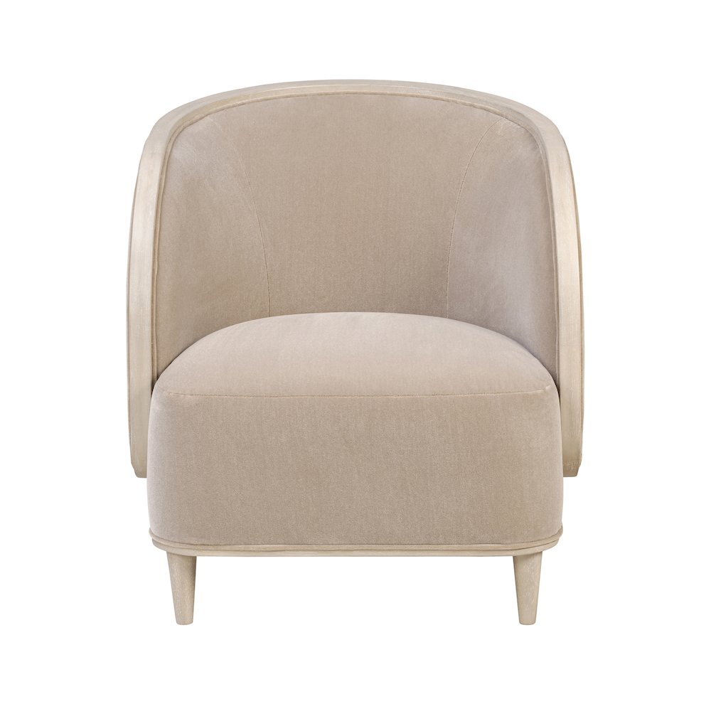 Hayworth Accent Chair - Ash Blond/Mushroom Mohair. Picture 1