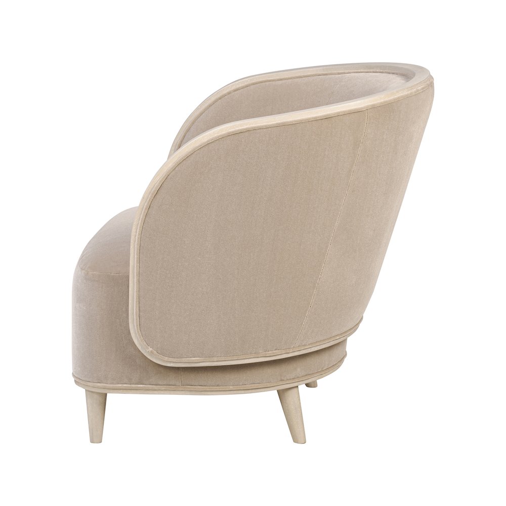 Hayworth Accent Chair - Ash Blond/Mushroom Mohair. Picture 3