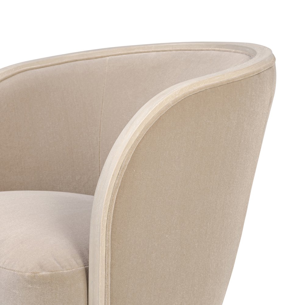 Hayworth Accent Chair - Ash Blond/Mushroom Mohair. Picture 10