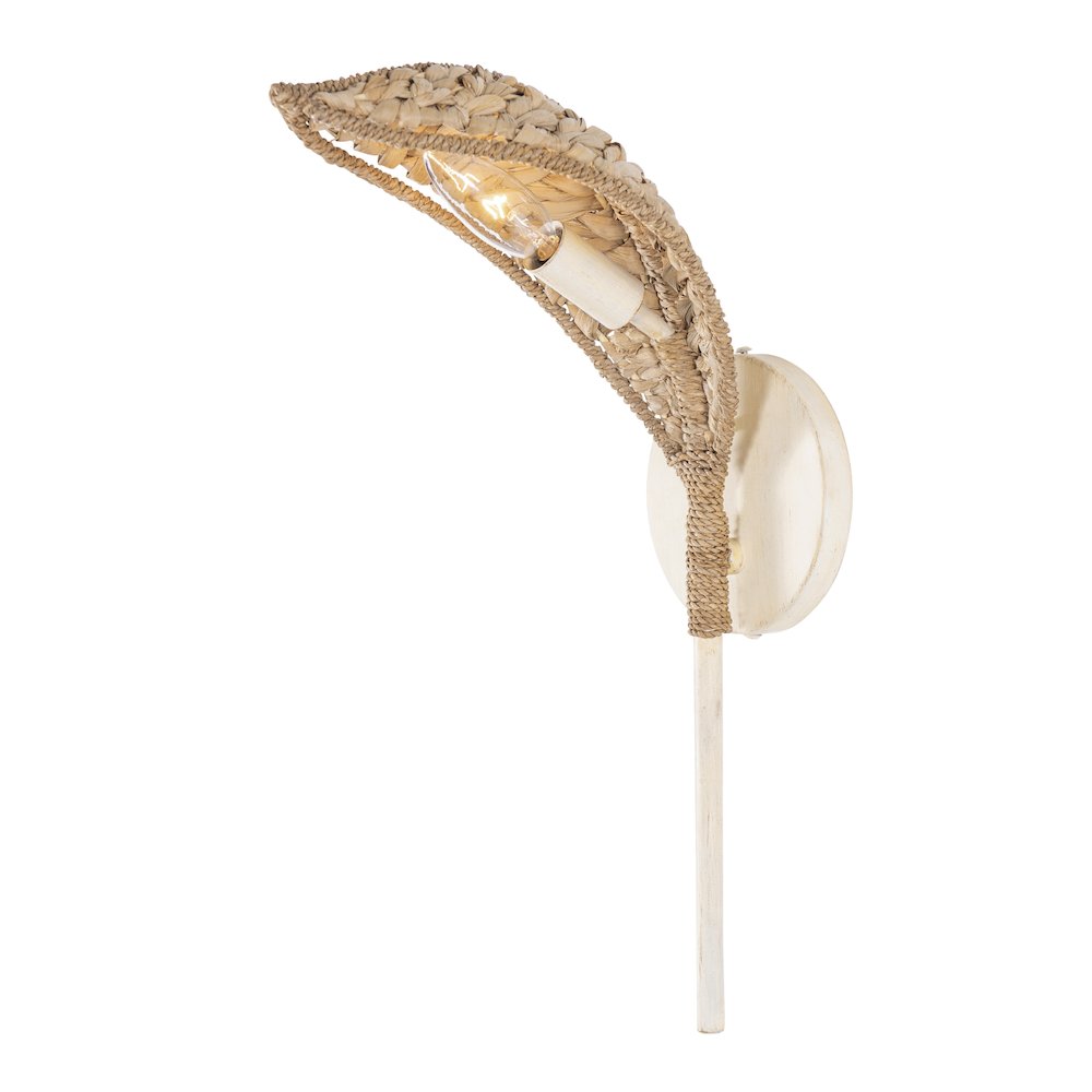 Century Palm 1-Lt Sconce - Country White. Picture 1