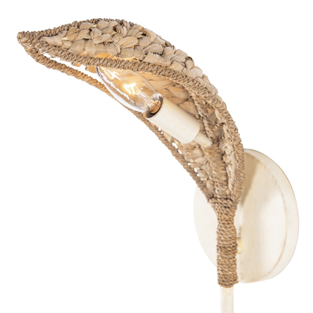 Century Palm 1-Lt Sconce - Country White. Picture 4