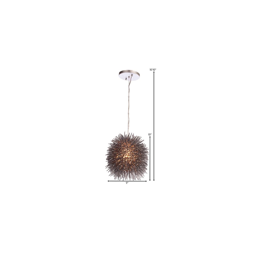 Urchin 1-Lt Mini Pendant - Painted Chrome. Picture 3