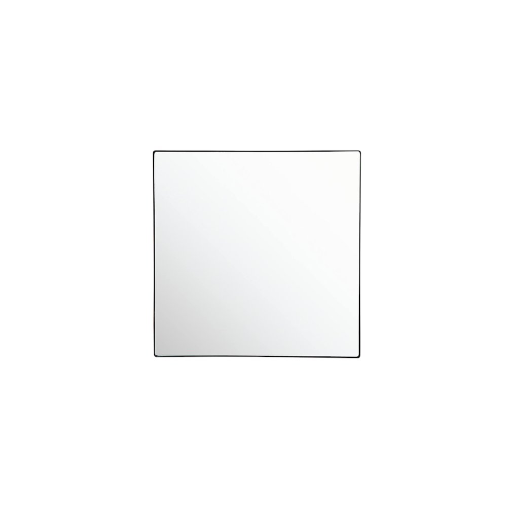 Kye 40x40 Rounded Square Wall Mirror - Black. Picture 1