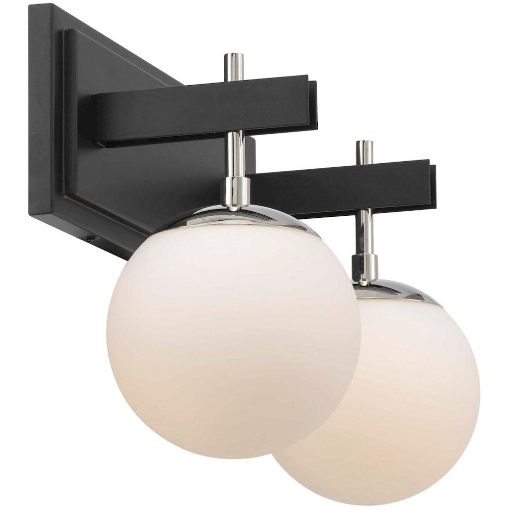 Allie 2-Lt Bath - Black/Polished Nickel. Picture 3