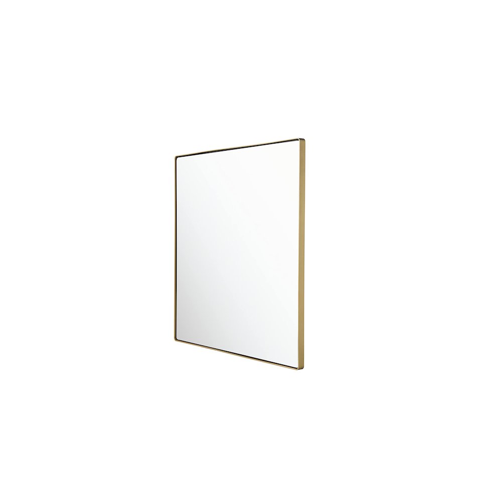 Kye 30x30 Rounded Square Wall Mirror - Gold. Picture 2