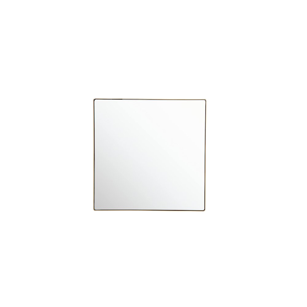 Kye 30x30 Rounded Square Wall Mirror - Gold. Picture 1