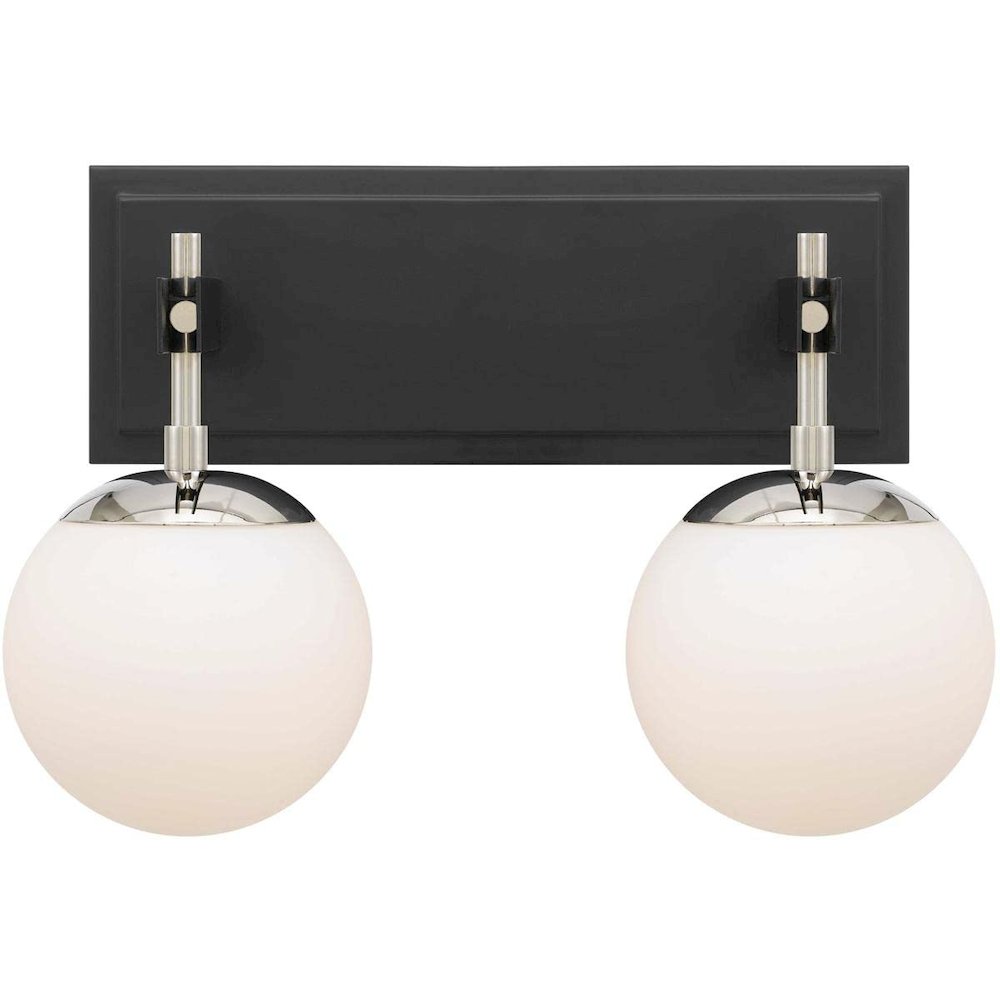 Allie 2-Lt Bath - Black/Polished Nickel. Picture 2