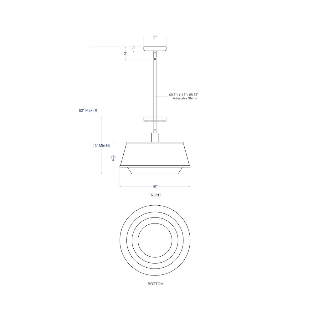 Desert Flyer 3-Lt Convertible Pendant/Semi-Flush - Satin Brass/Medium Walnut. Picture 7