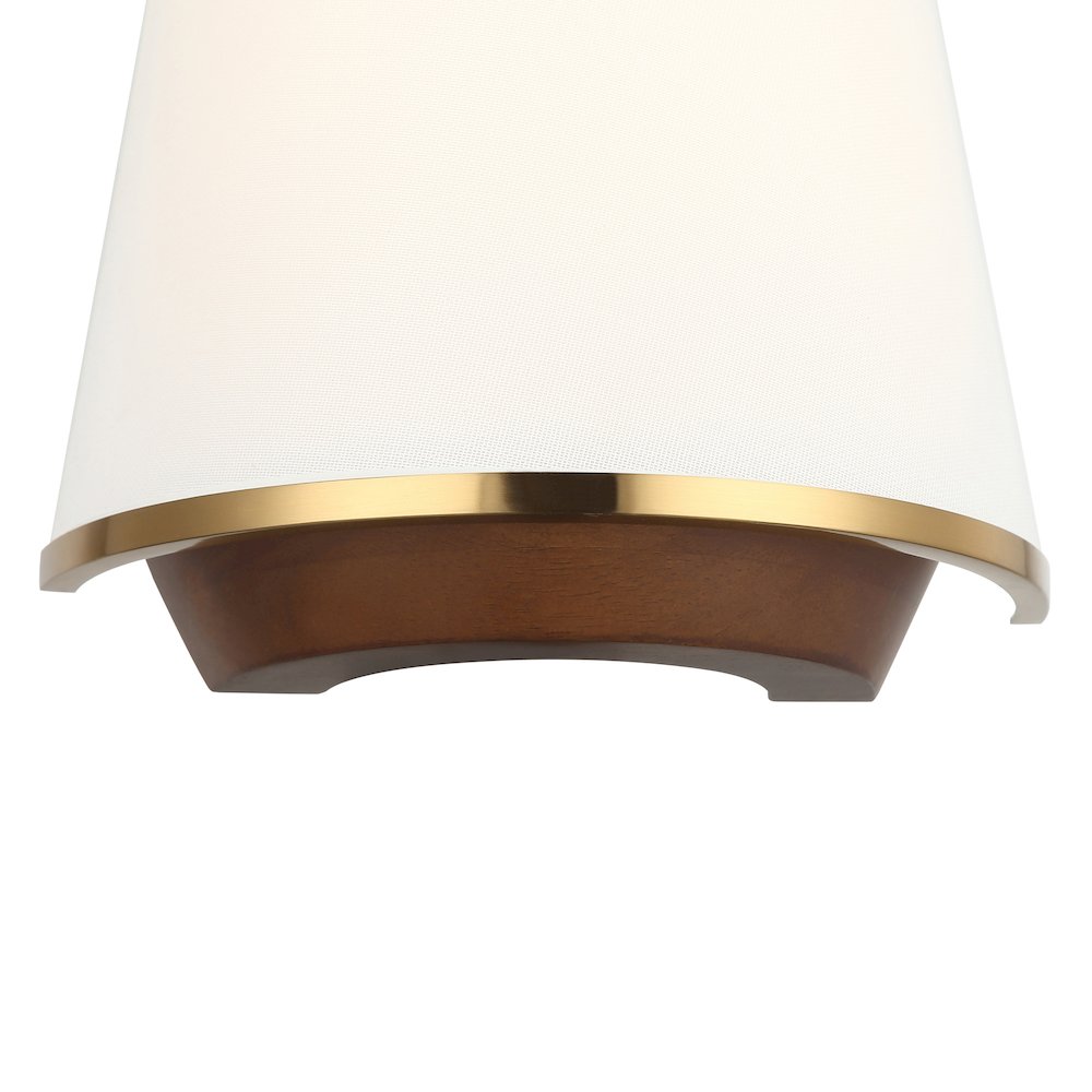 Desert Flyer 2-Lt Sconce - Satin Brass/Medium Walnut. Picture 6