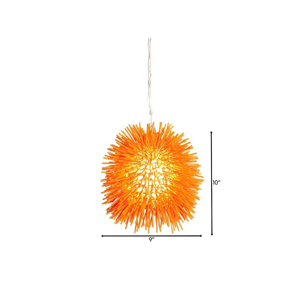 Urchin 1-Lt Mini Pendant - Electric Pumpkin. Picture 3