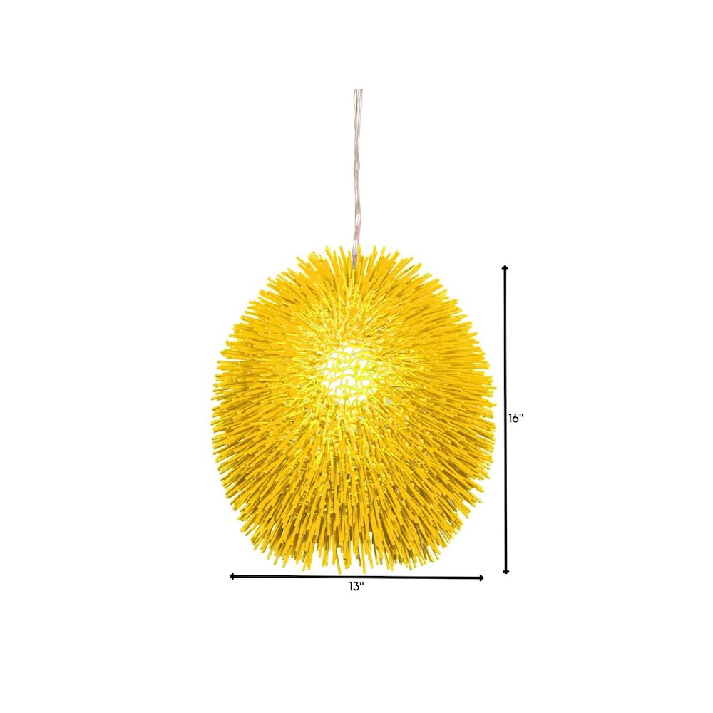 Urchin 1-Lt Pendant - Un-Mellow Yellow. Picture 2