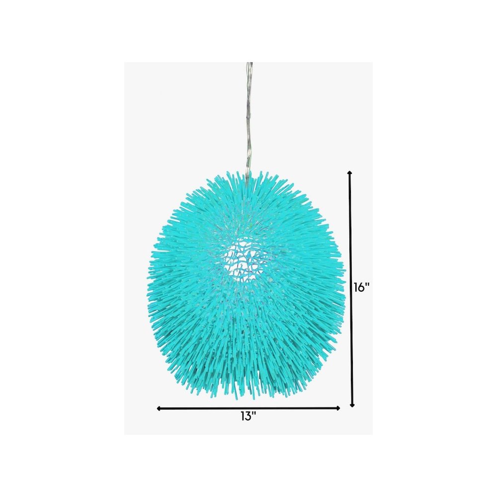 Urchin 1-Lt Pendant - Aqua Velvet. Picture 3