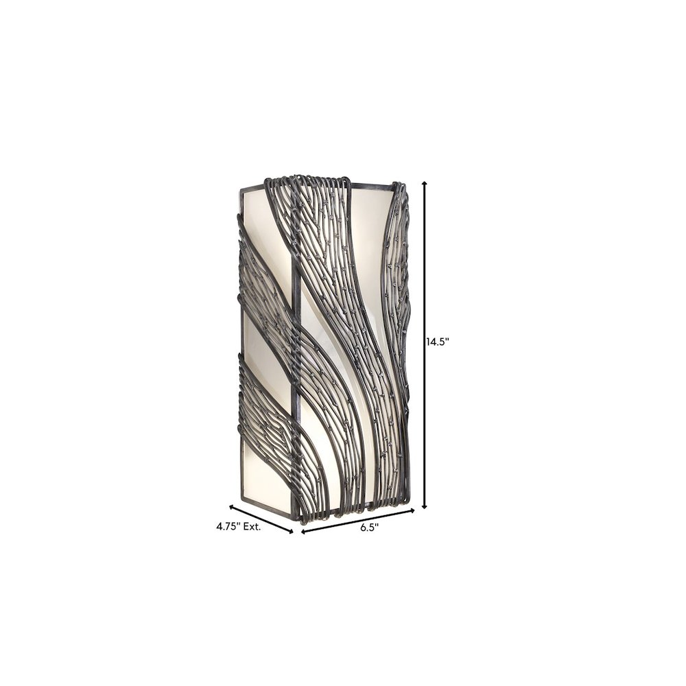 Flow 2-Lt Vertical Sconce - Steel. Picture 3