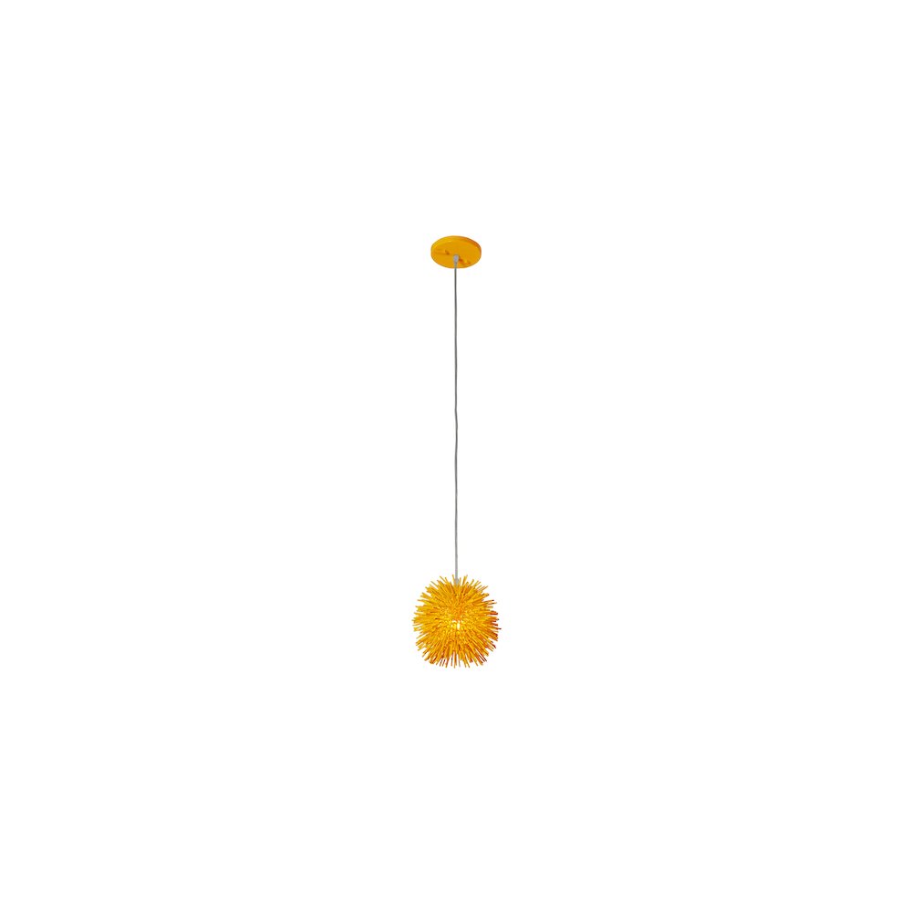 Urchin 1-Lt Uber Mini Pendant - Un-Mellow Yellow. Picture 1